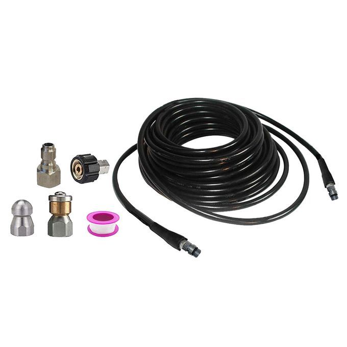 High Pressure Washer Sewer Cleaning Nozzle Adapter Quick Connector Set