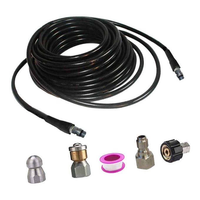 High Pressure Washer Sewer Cleaning Nozzle Adapter Quick Connector Set