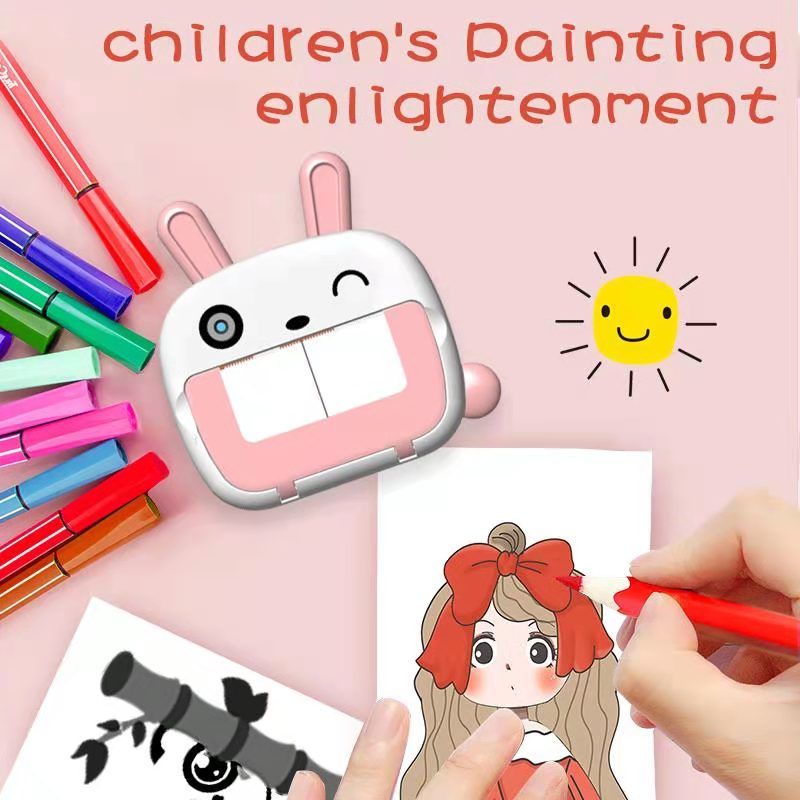 Portable Mini Wifi Child Instant Print Camera Thermal Printing Camera Digital Photo Camera Girl Toy Kid Camera Video Recorder 3 Paper 32G