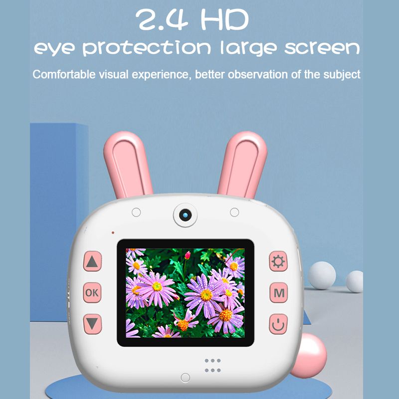 Portable Mini Wifi Child Instant Print Camera Thermal Printing Camera Digital Photo Camera Girl Toy Kid Camera Video Recorder 3 Paper 32G