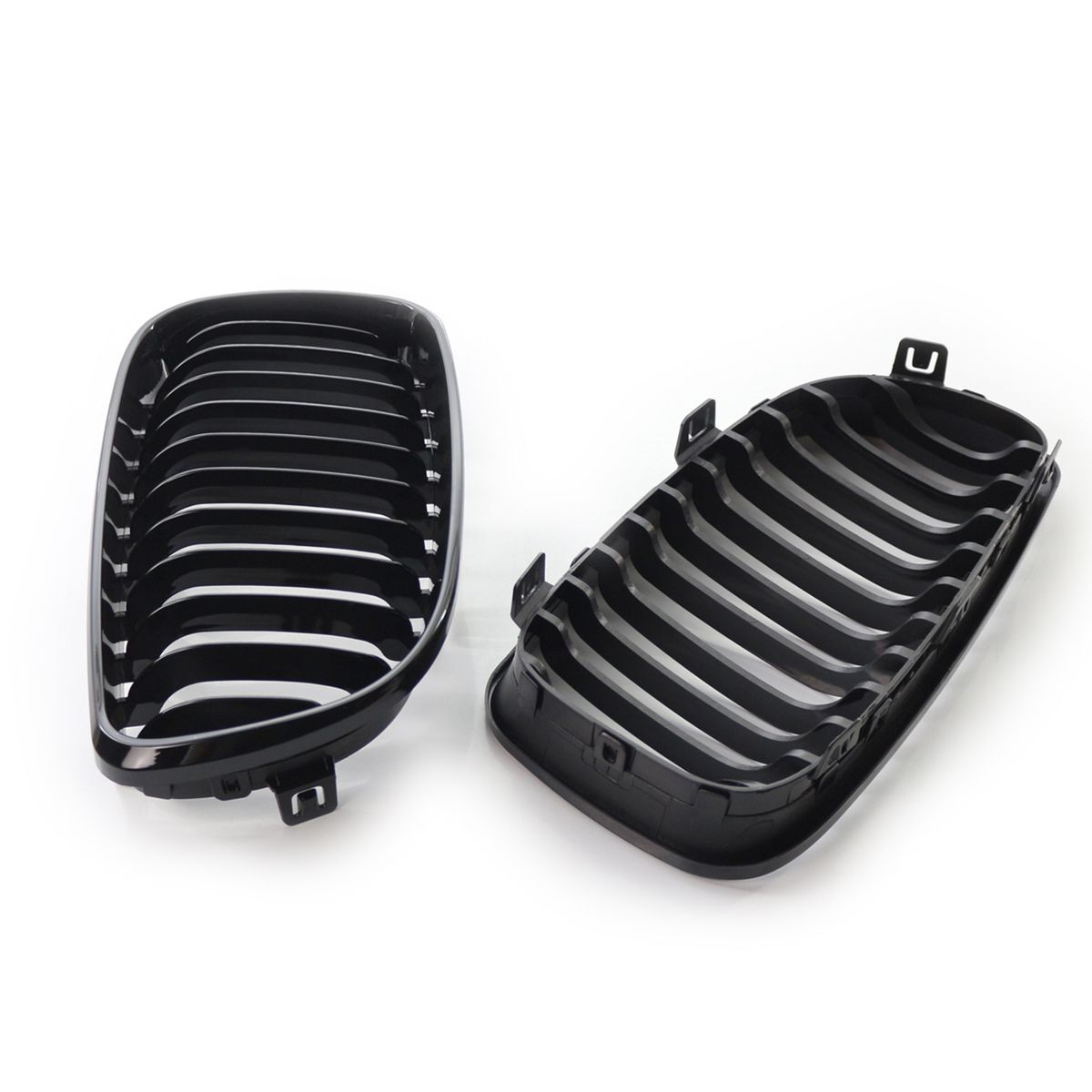 Glossy Black Kidney Single Line Grilles Replacement For BMW