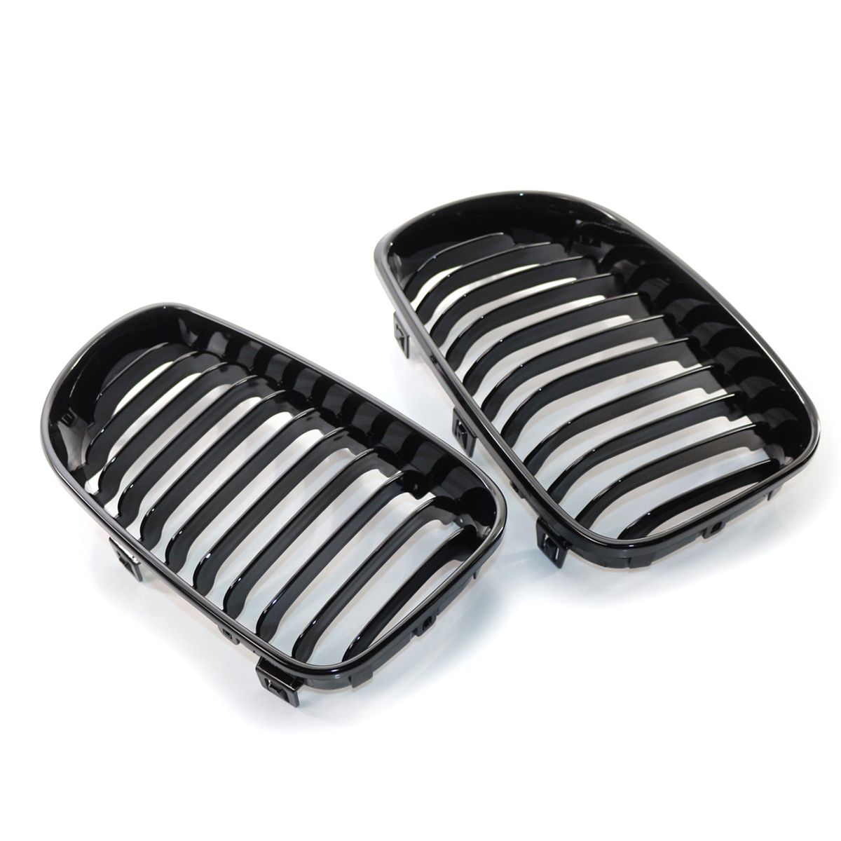 Glossy Black Kidney Single Line Grilles Replacement For BMW