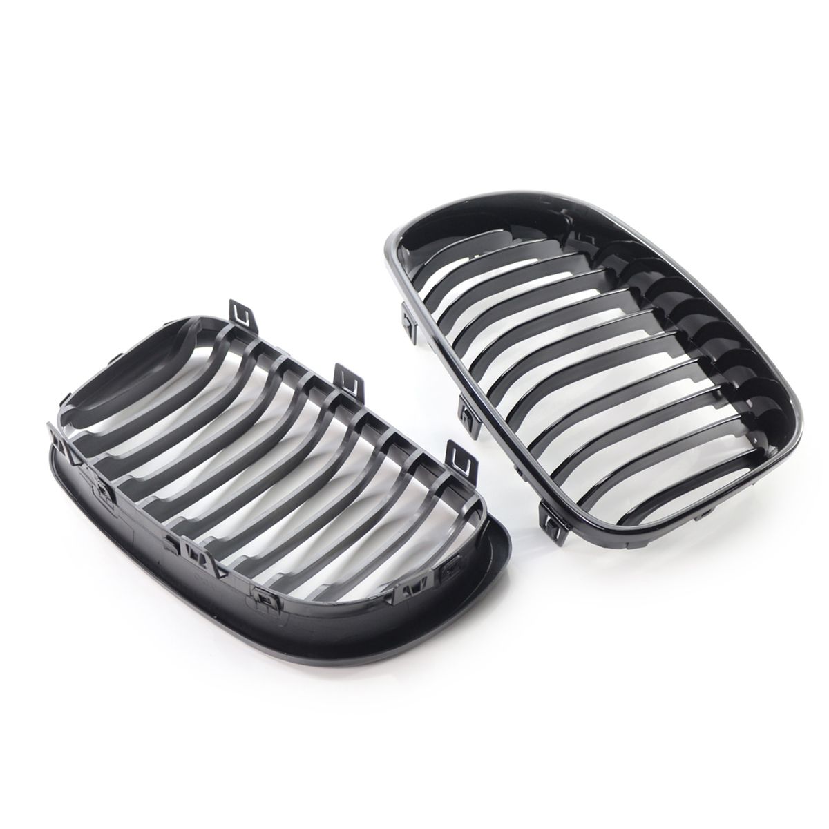 Glossy Black Kidney Single Line Grilles Replacement For BMW