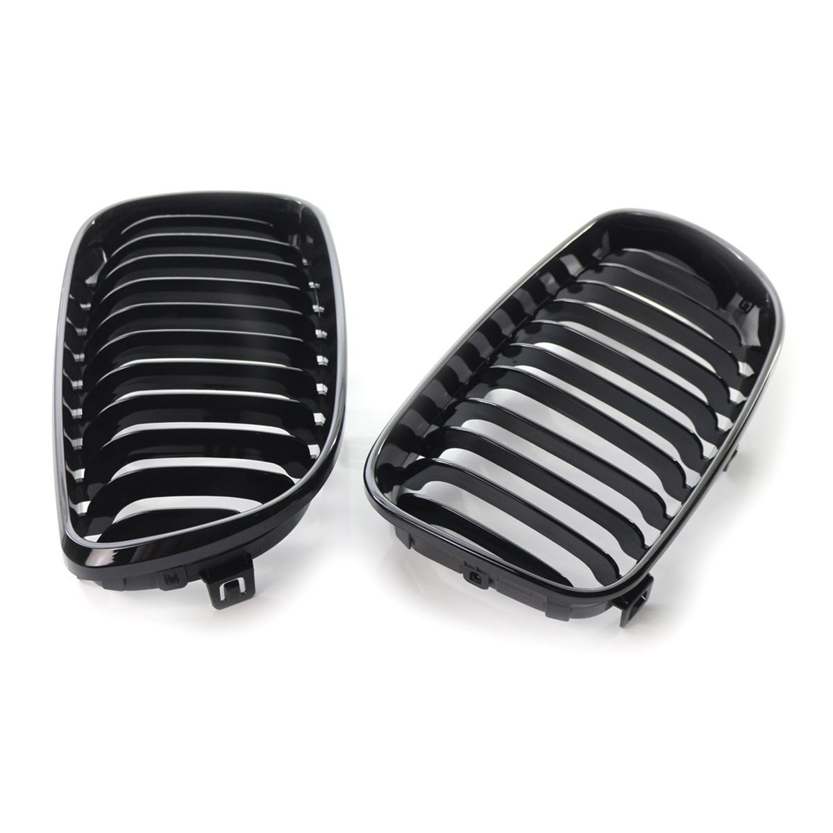 Glossy Black Kidney Single Line Grilles Replacement For BMW
