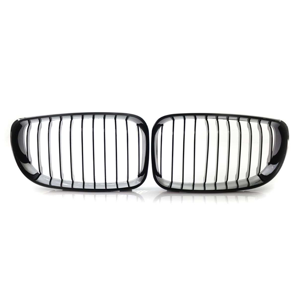 Glossy Black Kidney Single Line Grilles Replacement For BMW