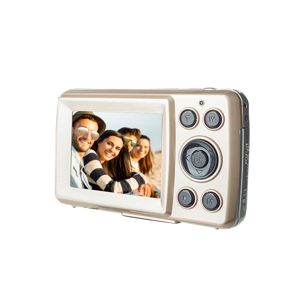 Zoom 16MP Recording 2.4 Inch Display Shooting Dazzling Flash Digital Camera Home Mini Cam Domestic Portable Video Anti-shake  Gold