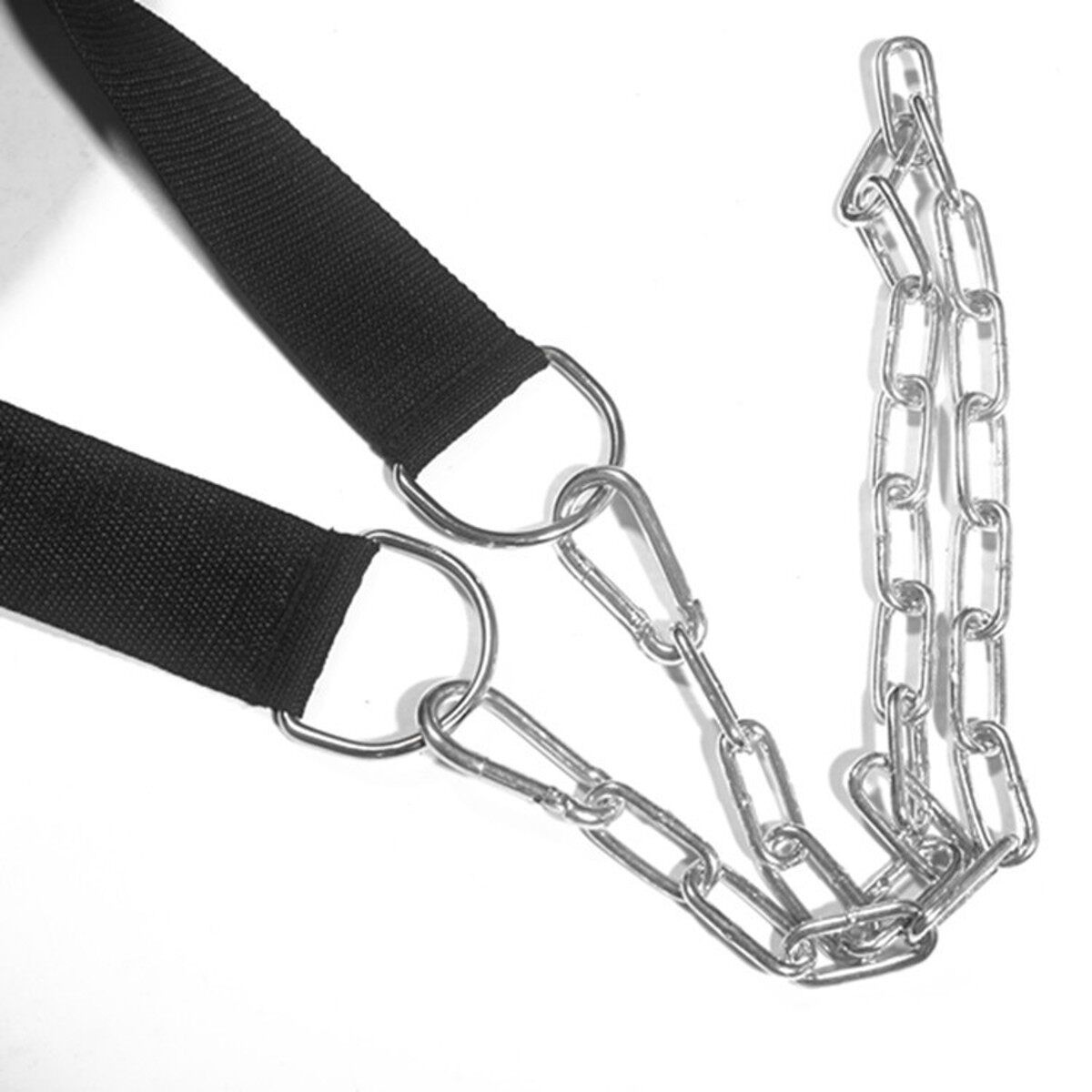 Resilient Trainer Weight Lifting Strength Neck Muscles Builder Adjustable Chain Belt Head Harness Gym Fitness
