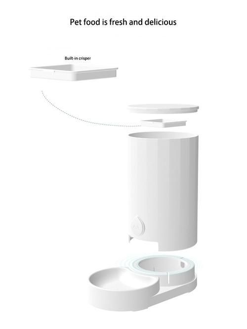 Feeder For Cats Automatic Feed And Bowls Storage High Drinker 2.5L Bowls For Cat Kibble Dispenser Grain Storage Barrel Cat Water