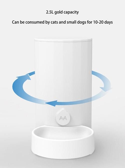 Feeder For Cats Automatic Feed And Bowls Storage High Drinker 2.5L Bowls For Cat Kibble Dispenser Grain Storage Barrel Cat Water