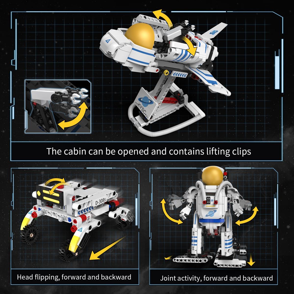 K96166 RC Toys Programming Transformer Building Blocks Astronaut Educational toys for children