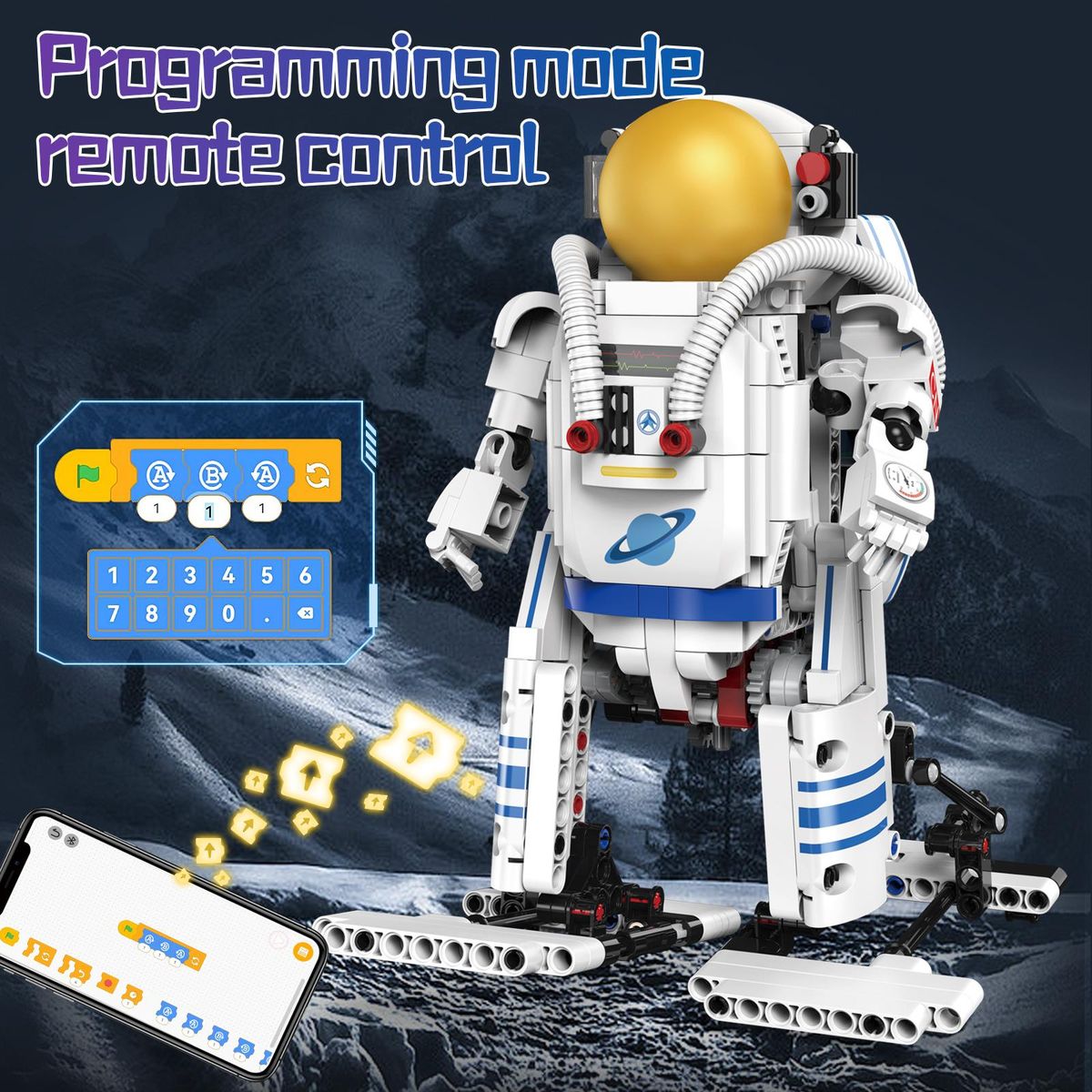 K96166 RC Toys Programming Transformer Building Blocks Astronaut Educational toys for children