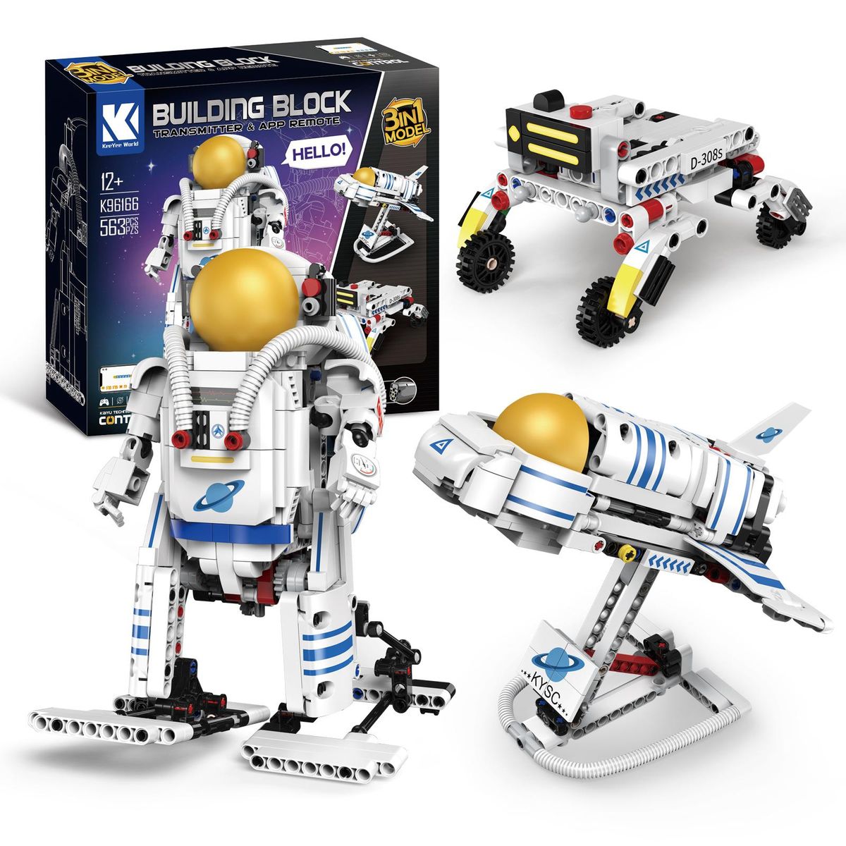 K96166 RC Toys Programming Transformer Building Blocks Astronaut Educational toys for children