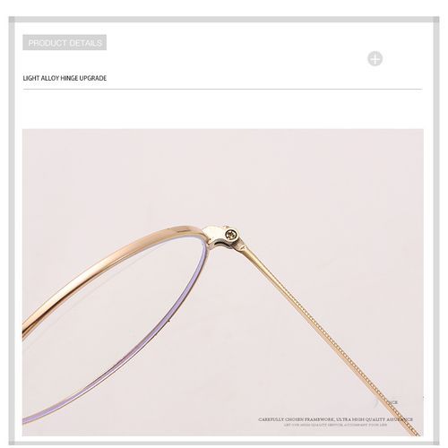 Anti Blue Light Glasses Oval Black-Gold Computer Glasses