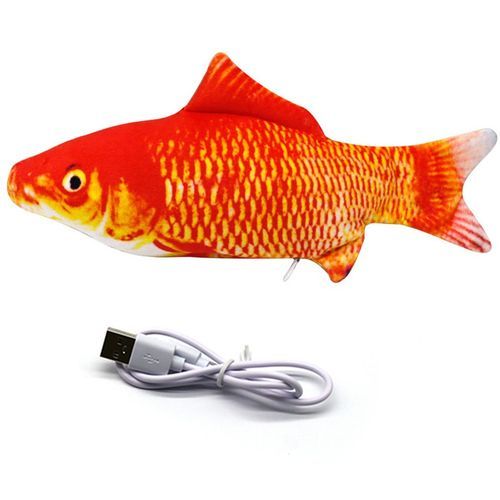 1 Pcs Simulation Electric Jumping Fish Simulation Electric Fish Pet Toy Fish Plush Children's Toys
