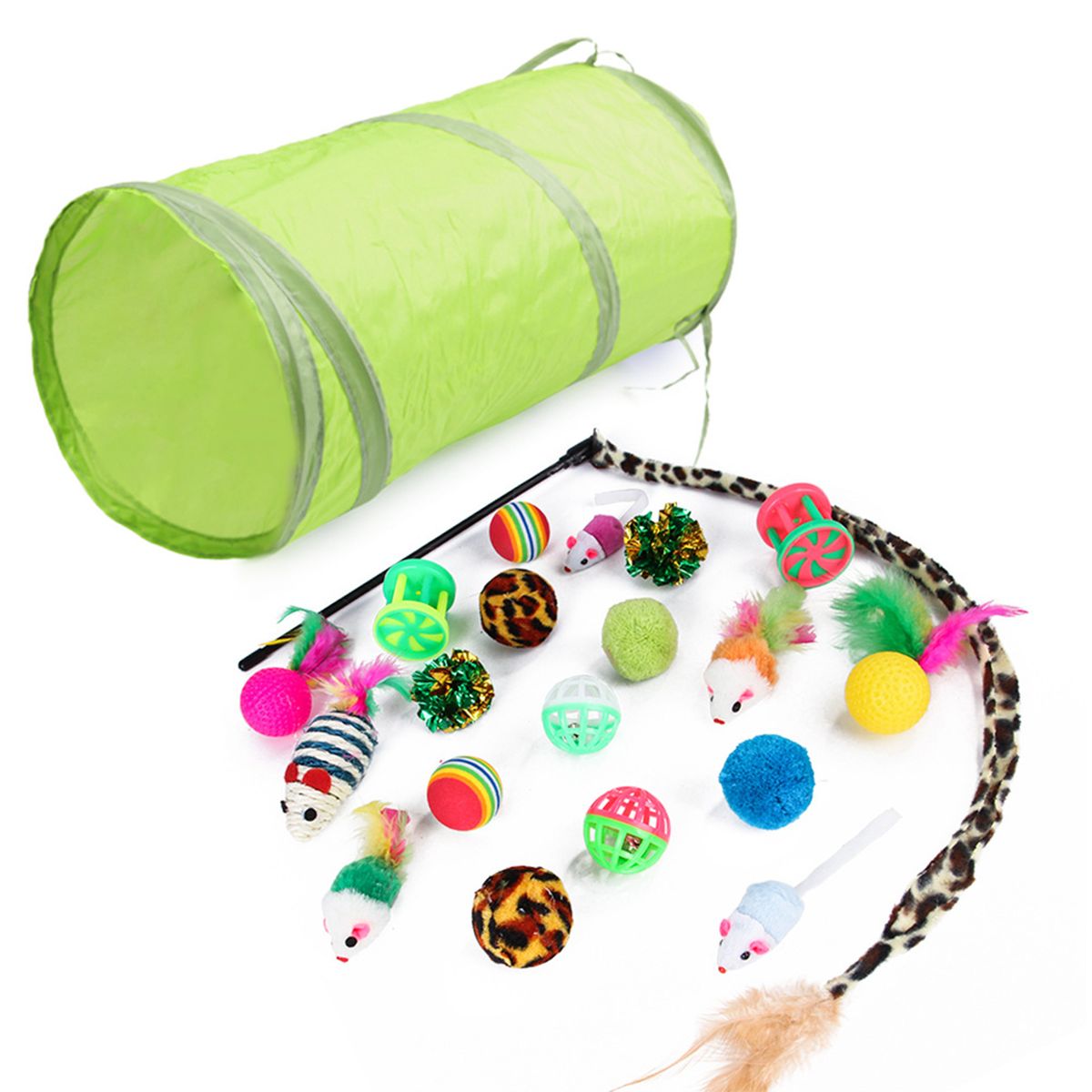 21PCS Cat Toy Kitten Toys Variety Pack Set Including Feather