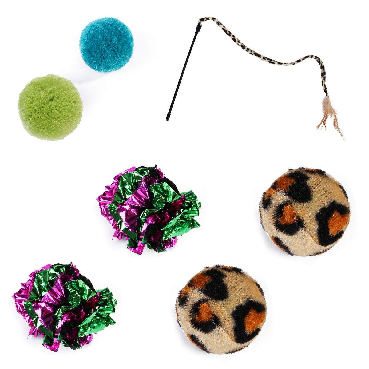 21PCS Cat Toy Kitten Toys Variety Pack Set Including Feather