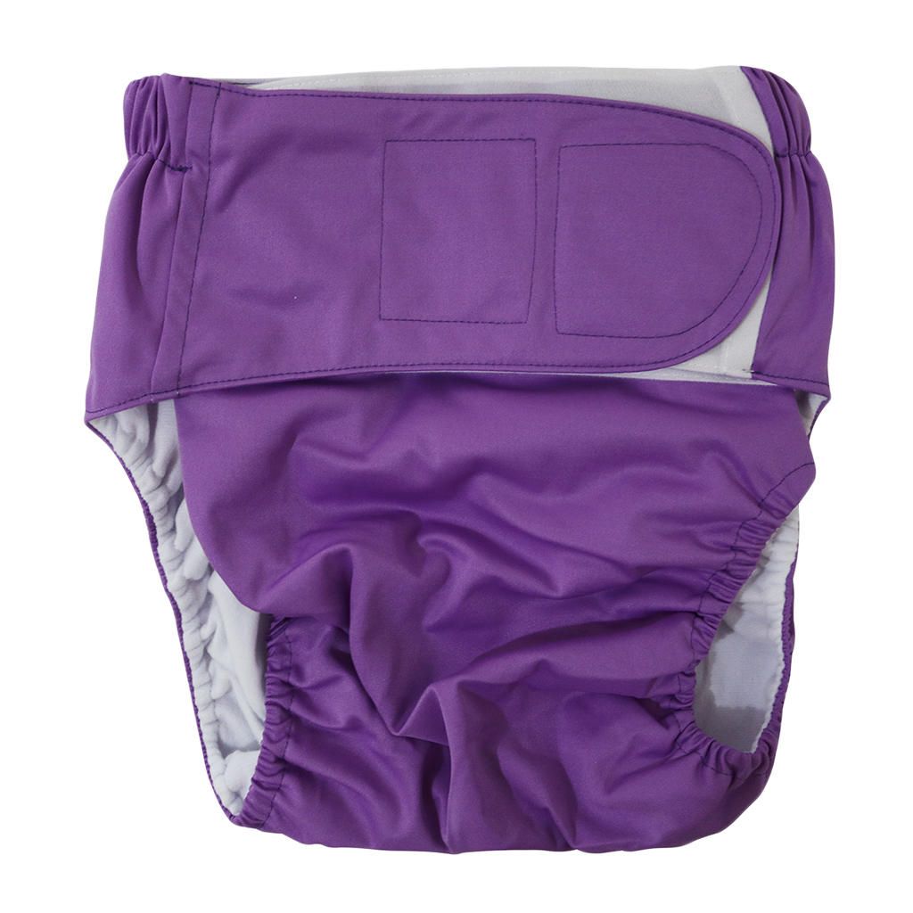 Elderly Washable Absorption Incontinence Diaper Adult Cotton Purple