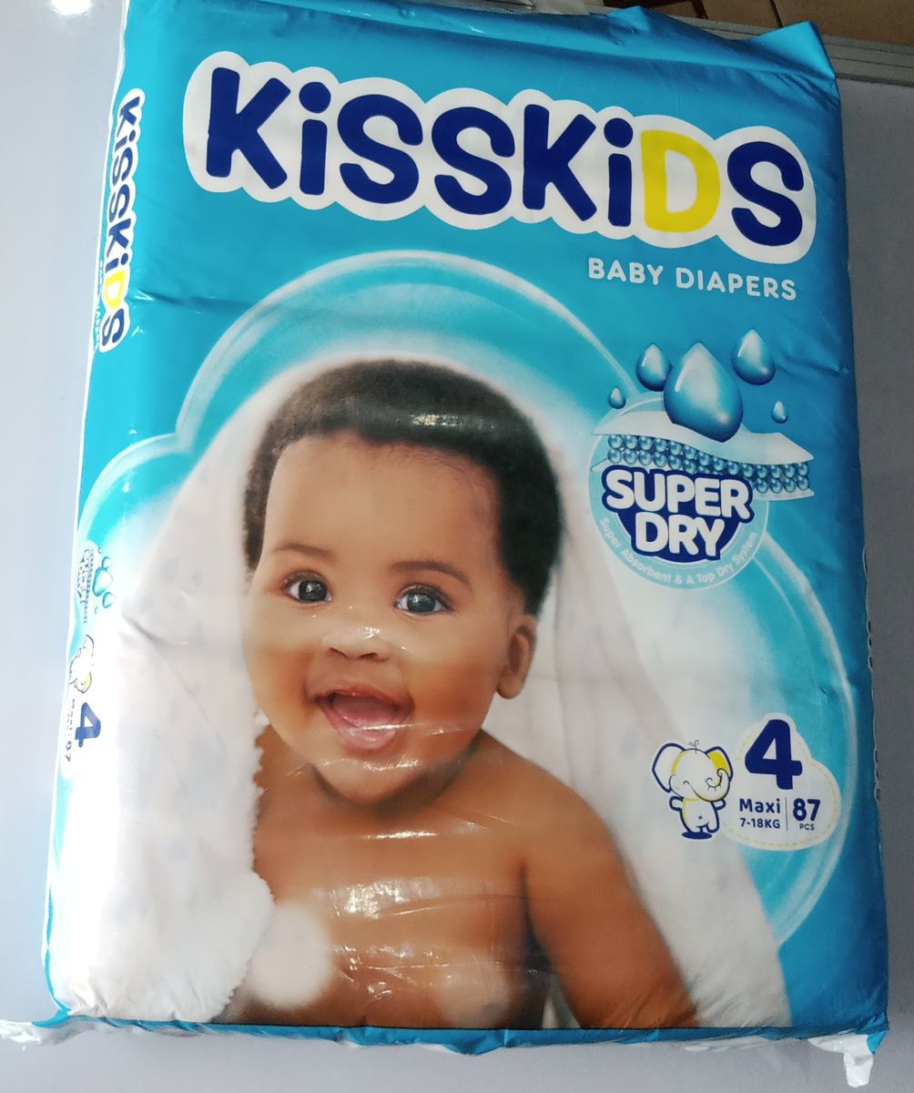 Kisskids Super Dry Diaper - Jumbo Size 4 (87 Count) 7 - 18kg (Maxi)