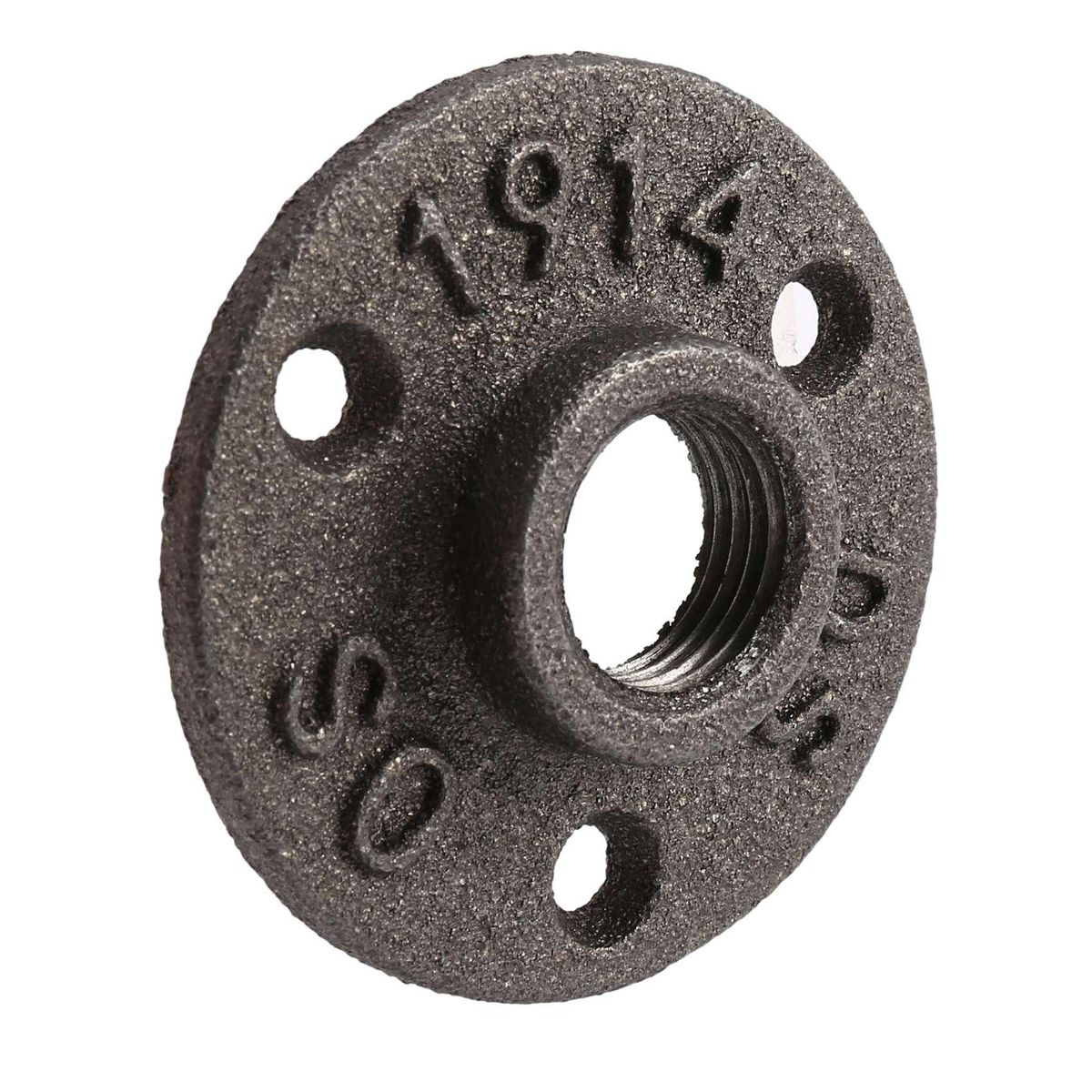 12 inch Black Cast Iron Pipe Fittings Floor Flange BSP Threaded