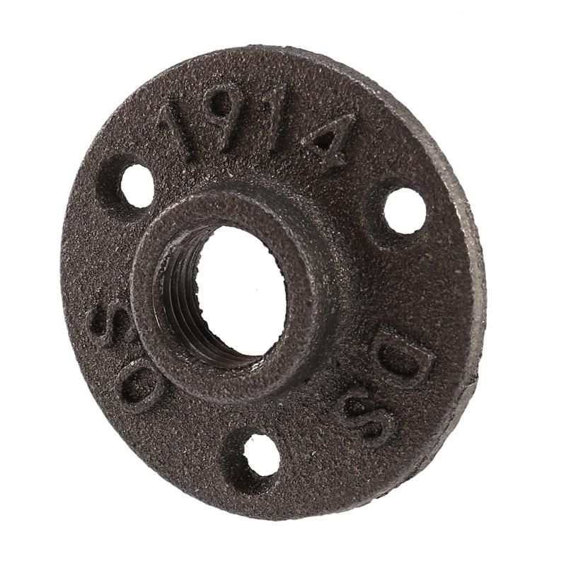 12 inch Black Cast Iron Pipe Fittings Floor Flange BSP Threaded