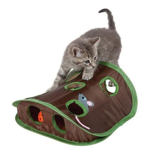 Pet Cat Mice Game Intelligence Toy Bell Tent With 9 Hole Cat Playing Tunnel creative cat toys