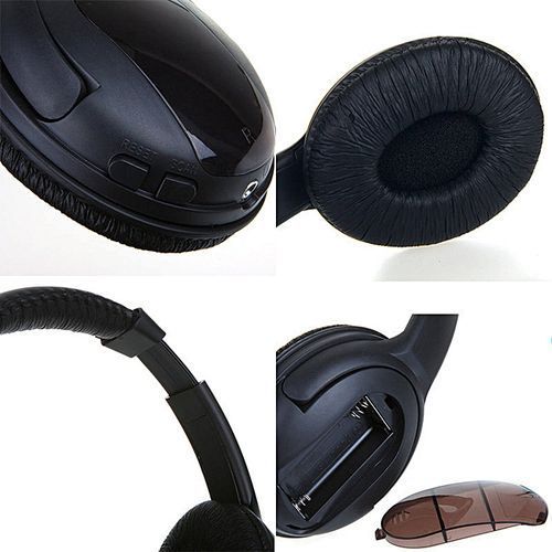 New 5 In 1 Headphone HiFi Headset Wireless Earphone Headphone With FM Radio For MP3 PC Stereo TV CD Cordless