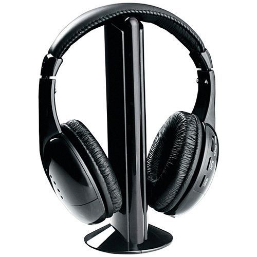 New 5 In 1 Headphone HiFi Headset Wireless Earphone Headphone With FM Radio For MP3 PC Stereo TV CD Cordless