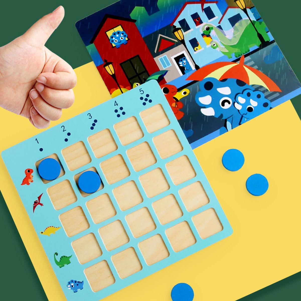 1 Set Arithmetic Toys Dinosaur Quantity Recognition Game