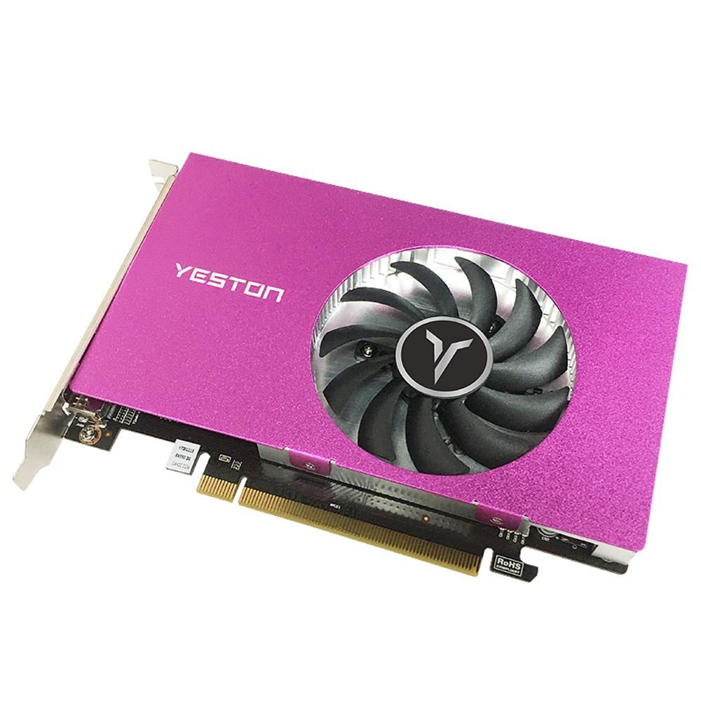 Yeston RX550-2G 4HD 4-Screen Graphics Card Support Split Screen 10bit Color Depth HDR 2G/128bit/GDDR5 Memory 4 HD Output Ports