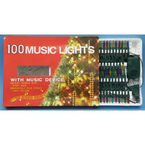 100 MUSIC LIGHTS WITH MUSIC DEVICE - Multi Colour
