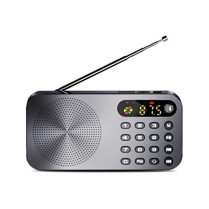 Q6 Multi-function Fm Radio 3600mah Battery Rechargeable Led Digital Display Radio Flashlight Lighting Function Signal Stability