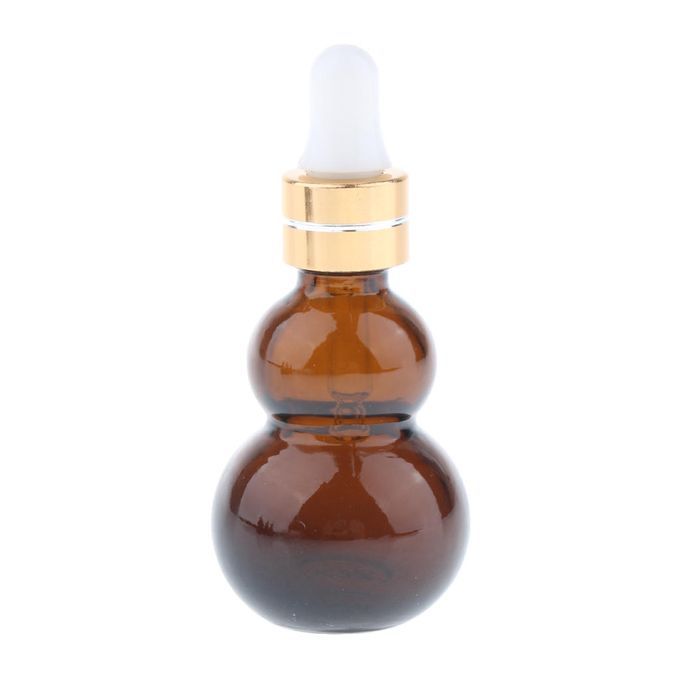 6pcs Amber Empty Refillable Glass Dropper Bottles For Essential Oil