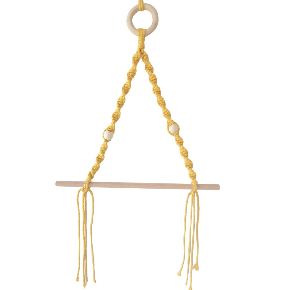 Scandinavian Style Wall Rope Hanging Wooden Rack Stick