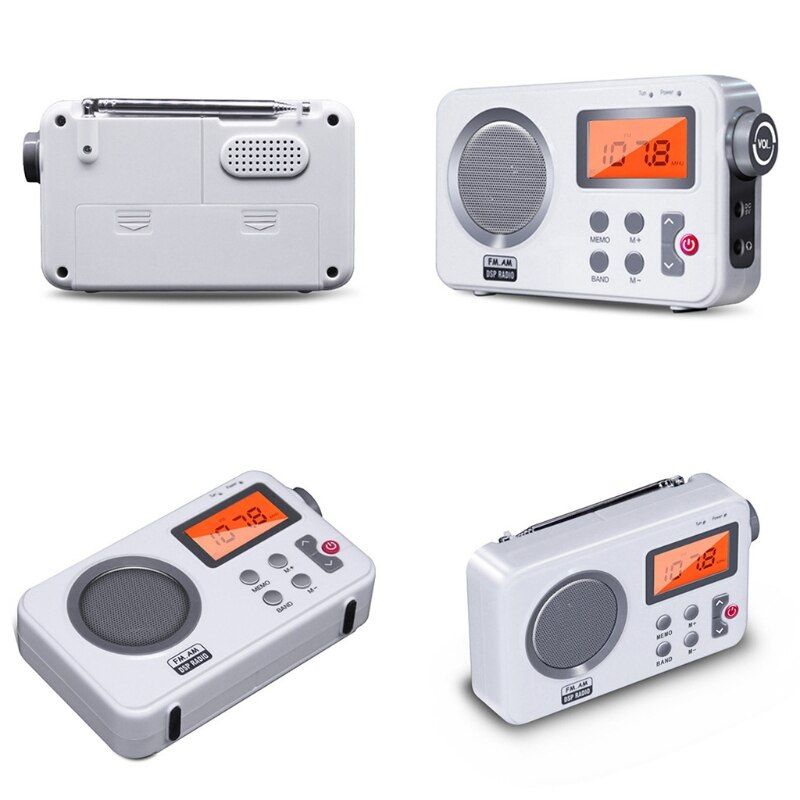 Lcd Display Radio Receiver Speaker Fm Am Digital Stereo Min
