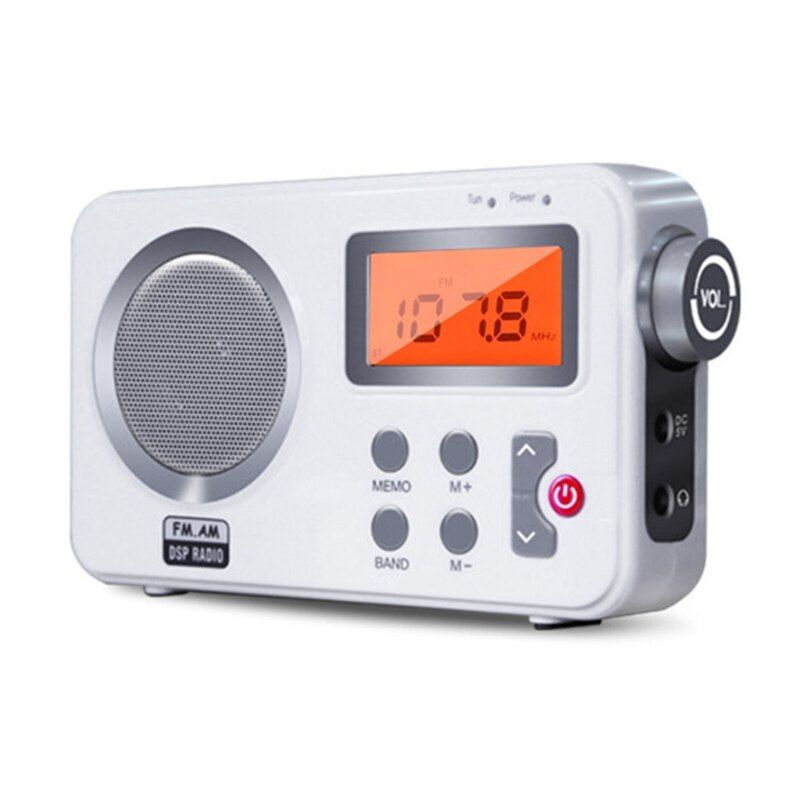 Lcd Display Radio Receiver Speaker Fm Am Digital Stereo Min