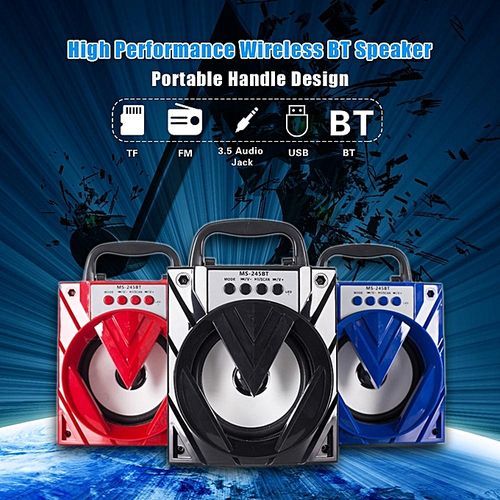 MS-245BT Wireless Speaker Multimedia Music Player 3.5mm Audio BT Speaker With TF/USB/FM Radio For Phones Tablets And Other BT-enabled Devices HT-S