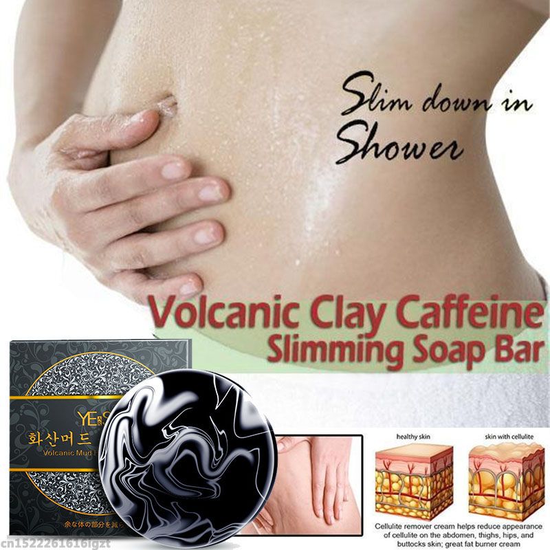 Volcanic Soap Caffeine Slimming Bar Mud Clay Volcanic
