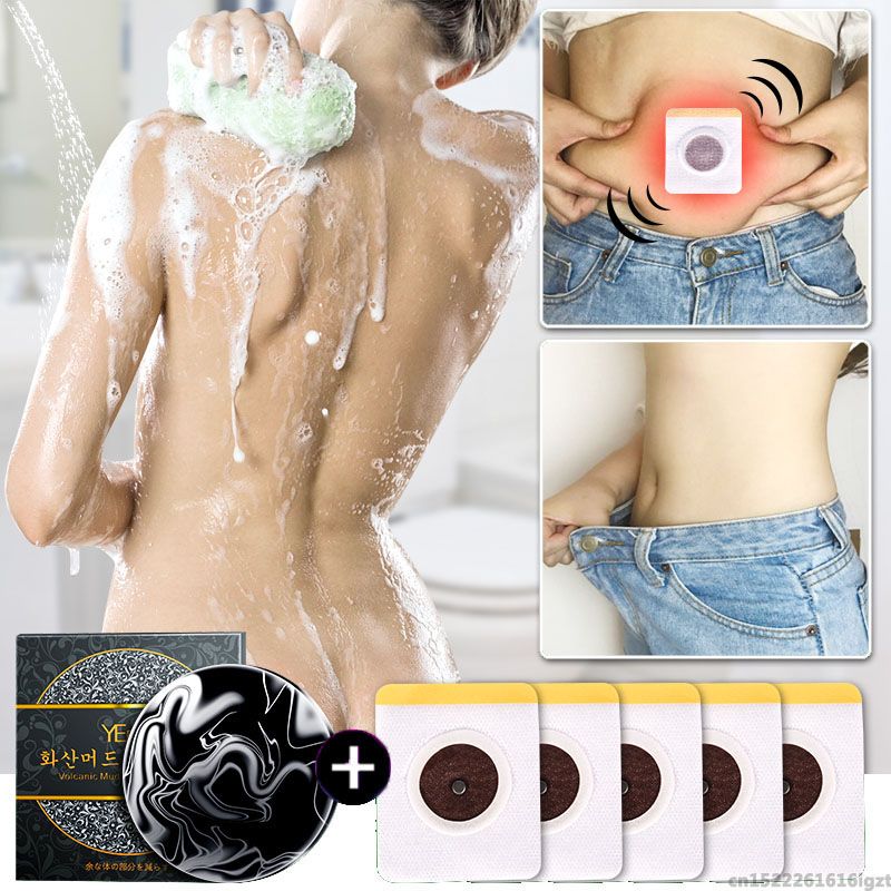 Volcanic Soap Caffeine Slimming Bar Mud Clay Volcanic