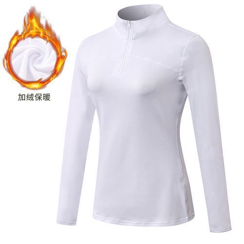 Women's Sport Tops,Autumn Winter Long Sleeve Running Gym Yoga T-Shirt（White）