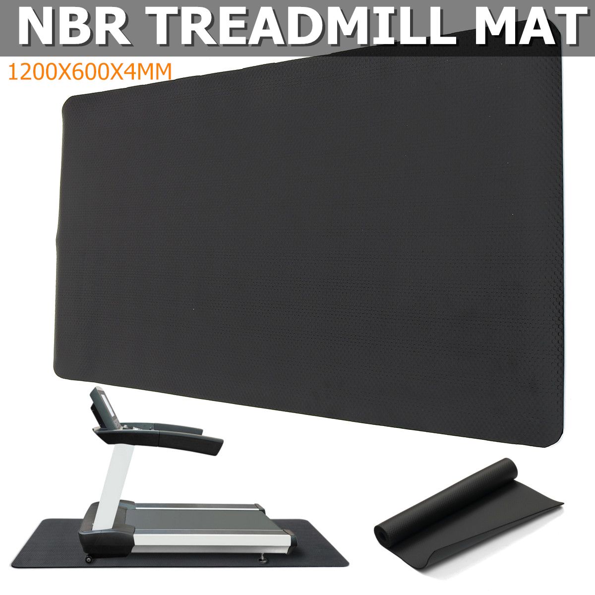 120X60X0.4cm Exercise Treadmill G Bike Mat Floor Protector W
