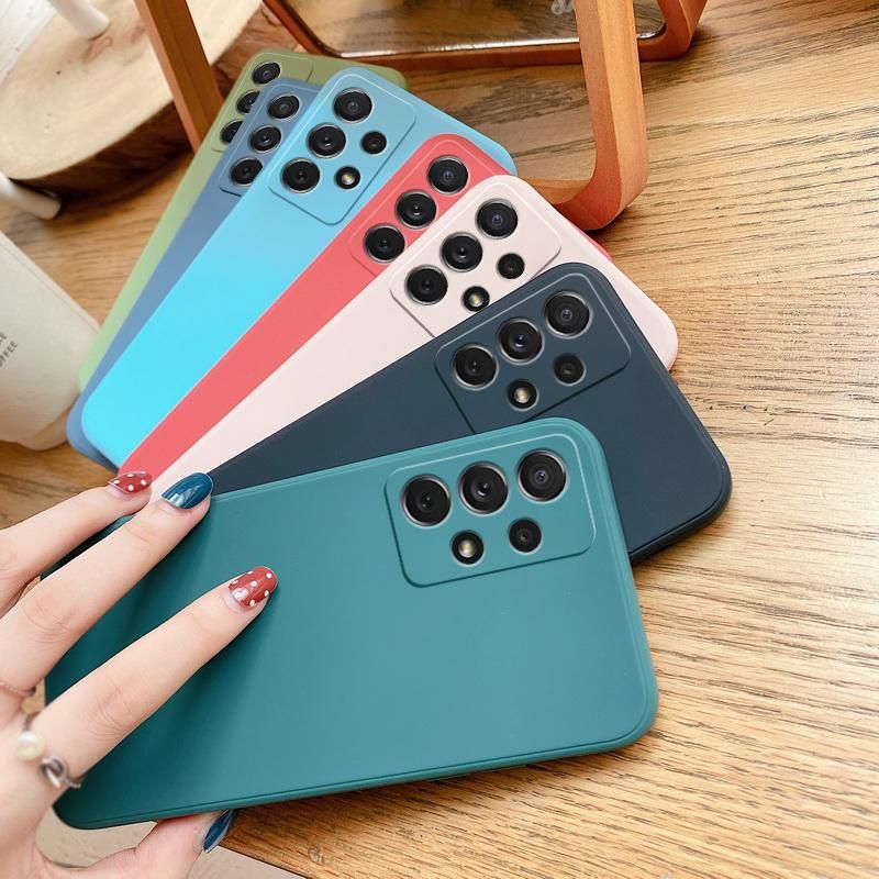 Phone Case For Samsung Galaxy S20 FE Plus S21 S22 Ultra Note 20 A71 A51 A21S A12 A32 A72 A52 A53 5G Soft Matte Back Cover