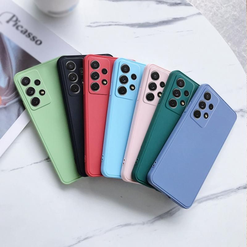 Phone Case For Samsung Galaxy S20 FE Plus S21 S22 Ultra Note 20 A71 A51 A21S A12 A32 A72 A52 A53 5G Soft Matte Back Cover