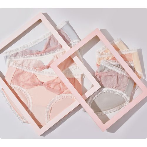 Lovely Girl Heart Bow Waist Student Underwear