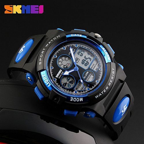High Quality Children Sports Wristwatch Dual Movements Watch Light With Chronograph 5ATM Kids Alarm Water-proof Back By HonTai