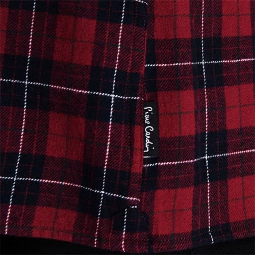 Long Sleeve Check Shirt Burgundy