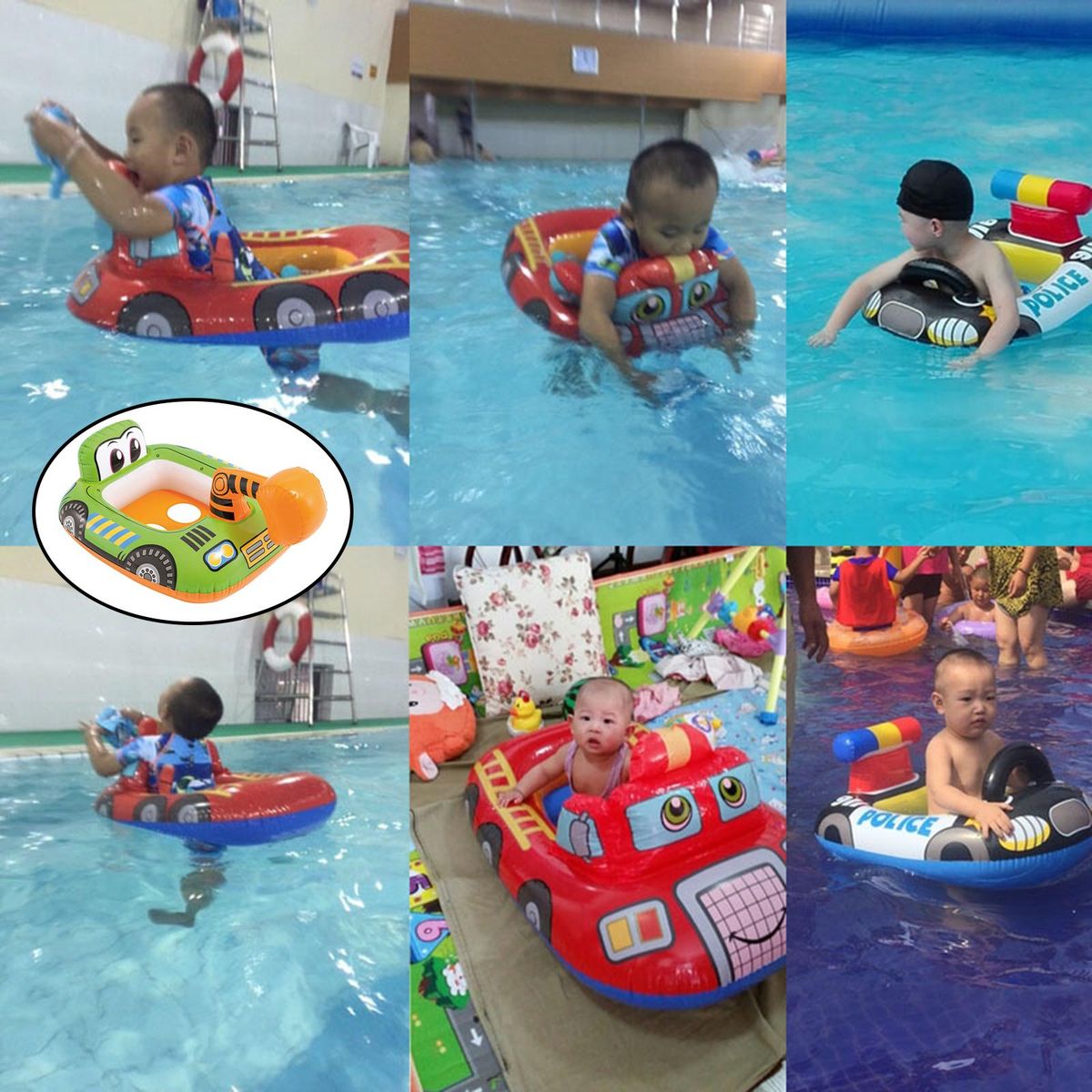 Baby Swimming Inflatable Float Seat Toddler Kid Water Pool Swim Green