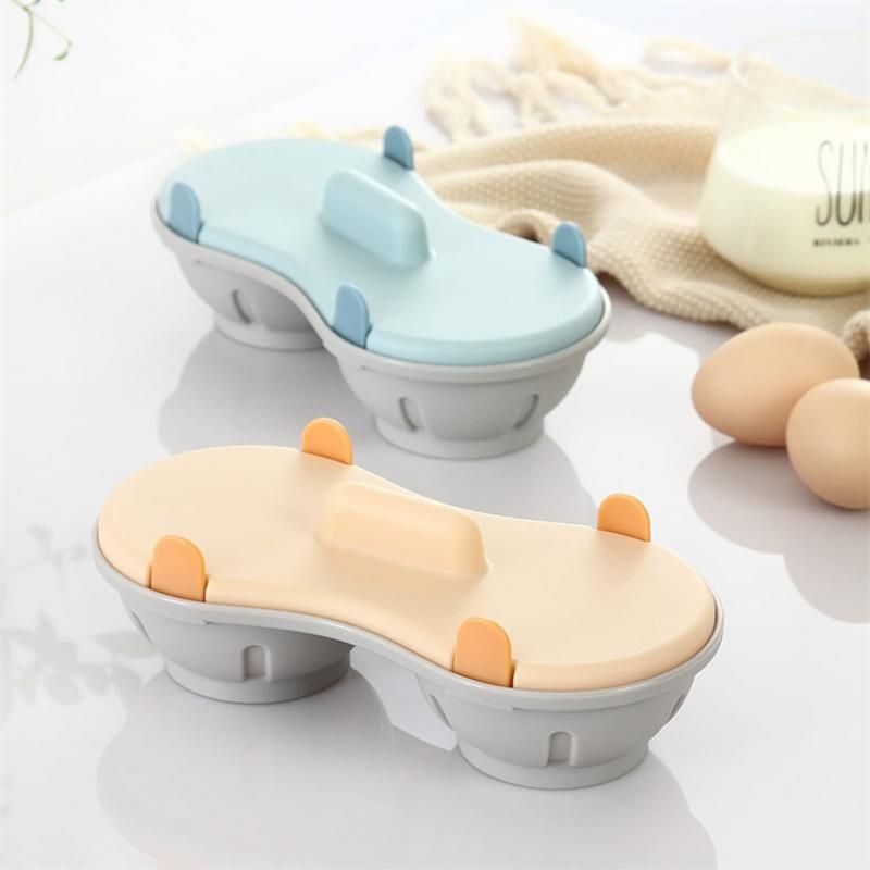 Egg Steamer Creative Two Round Shape Cooking Mold Microwave