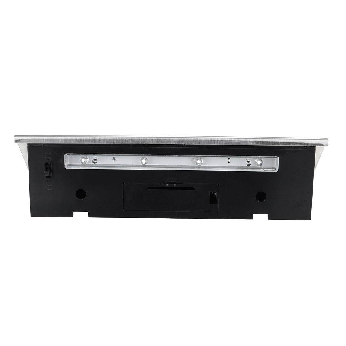 Solar Powered 4 LED House Door Address Number Light Plaque Modern Digits Plate