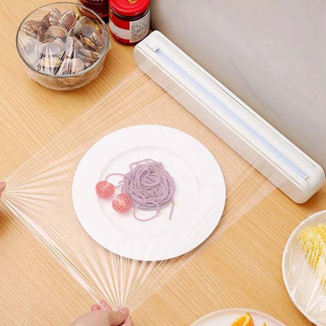 Plastic Wrap Dispenser,Foil Paper Cling Cutter,Reusable