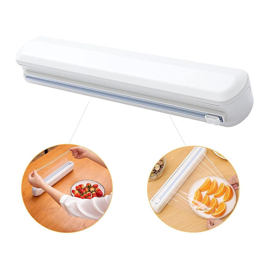 Plastic Wrap Dispenser,Foil Paper Cling Cutter,Reusable
